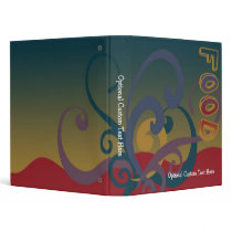 Cute Personalized Recipe Book, Retro Swirl Vinyl Binders