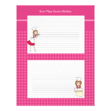 Cute Personalized Recipe Pages Custom Letterhead