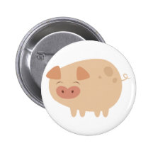 Cute Pig Button