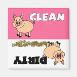 Cute Pig Clean / Dirty Dishwasher Magnet