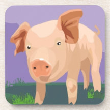 Cute Pig Coasters (Set of 6)