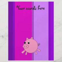 Cute pig full color flyer