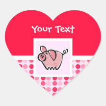 Cute Pig Heart Sticker