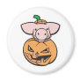 cute pig in jack-o-lantern pumpkin refrigerator magnet