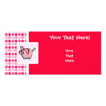 Cute Pig Rack Card