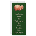 Cute Piggy BOOK MARK: Original Art: Rhyme Custom Invitations