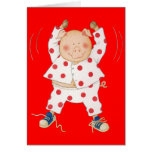 Cute Piggy Exercising Greeting Card