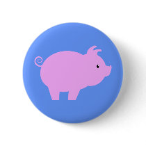 Cute Piglet Silhouette Buttons