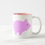 Cute Piglet Silhouette Coffee Mugs