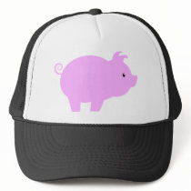 Cute Piglet Silhouette Mesh Hats