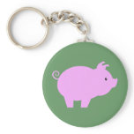 Cute Piglet Silhouette Keychain