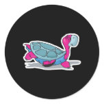 cute pink and blue turtle stickers