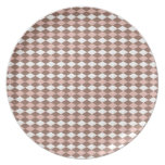 Cute Pink and Brown Gingham plates