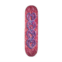 Cute Pink and Purple Love Hearts Skate Deck