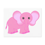 Cute Pink Baby Elephant Post Card
