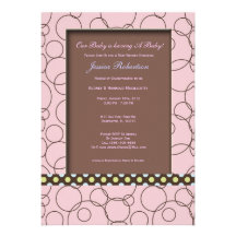 Cute PINK Baby Shower Invitation