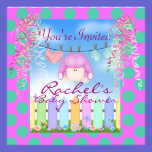 CUTE PINK BABY SHOWER INVITATION invitations