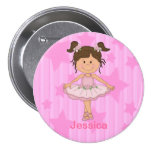 Cute Pink Ballet Girl On Stars and stripe
