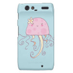 Cute Pink Blue Cartoon Jellyfish Motorola Droid RAZR Case