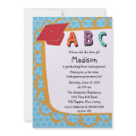 CUTE Pink Boys Kindergarten Graduation Invitation