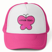 cute pink butterfly, <YOUR TEXT> Mesh Hat