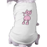 Cute Pink Cat Cartoon. Pet Shirt