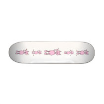 Cute Pink Cat Cartoon. Skate Decks