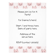 Cute Pink Cat Pattern Invite