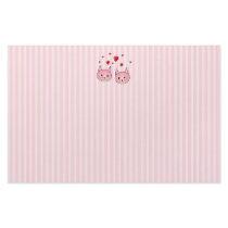 Cute Pink Cats, with Red Love Hearts. Customized Stationery