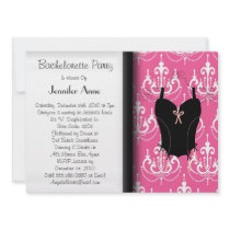 CUTE PINK Corset Sexy Bachelorette Wedding Invite