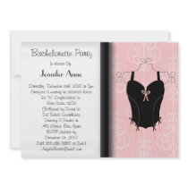 CUTE PINK Corset Sexy Bachelorette Wedding Invite