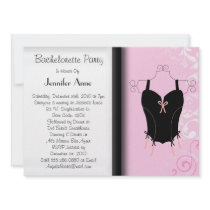 CUTE PINK Corset Sexy Bachelorette Wedding Invite