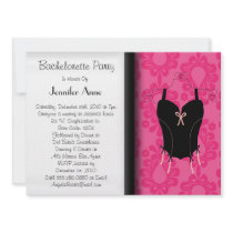 CUTE PINK Corset Sexy Bachelorette Wedding Invite