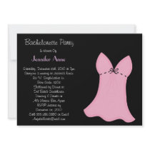 CUTE PINK Corset Sexy Bachelorette Wedding Invite