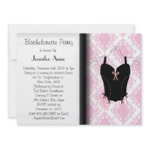 CUTE PINK Corset Sexy Bachelorette Wedding Invite