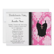 CUTE PINK Corset Sexy Bachelorette Wedding Invite