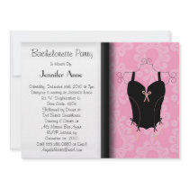 CUTE PINK Corset Sexy Bachelorette Wedding Invite