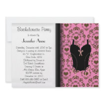 CUTE PINK Corset Sexy Bachelorette Wedding Invite