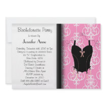CUTE PINK Corset Sexy Bachelorette Wedding Invite