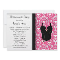 CUTE PINK Corset Sexy Bachelorette Wedding Invite