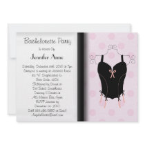 CUTE PINK Corset Sexy Bachelorette Wedding Invite