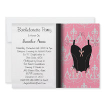 CUTE PINK Corset Sexy Bachelorette Wedding Invite