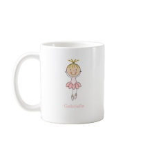 Cute , Pink, Dancing  Ballerina Coffee Mugs