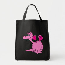 Cute Pink Dragon Baby Tote Bag