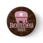 Cute Pink Elephant, Romney 2012 buttons