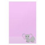 Cute Pink Elephant Stationery
