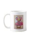 Cute Pink Flamingo Couple Just Married Whimsical mugs