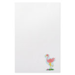 cute pink flamingo standing in the yard stationery