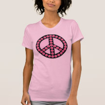 Cute Pink Flower Power Peace Symbol Shirts