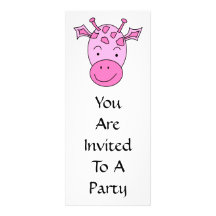 Cute Pink Giraffe. Announcement